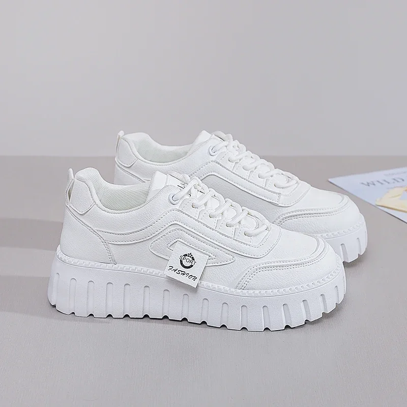 Mode Dicke Sohle frauen Schuhe Frühjahr Neue Ankunft Vielseitig Weiche Leichte Sport Casual Weiße Schuhe Zapatillas De Mujer