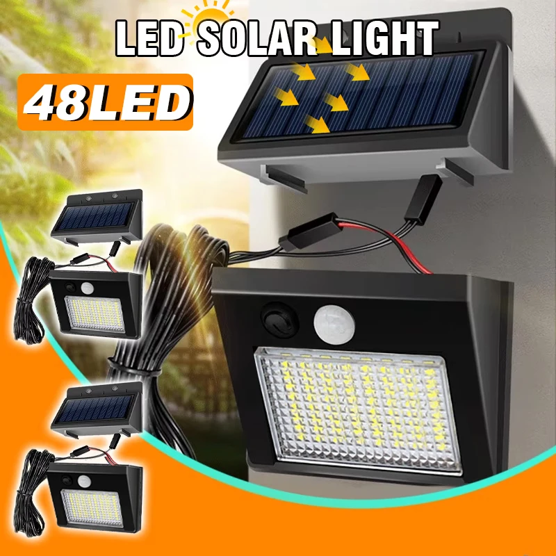 20/30/45/100 LED Solar-Wandleuchte für den Außenbereich, Gartenstrahler, IP65 wasserdicht, Solar-Wandbeleuchtung mit langer Akkulaufzeit für Veranda, Terrasse, Garten
