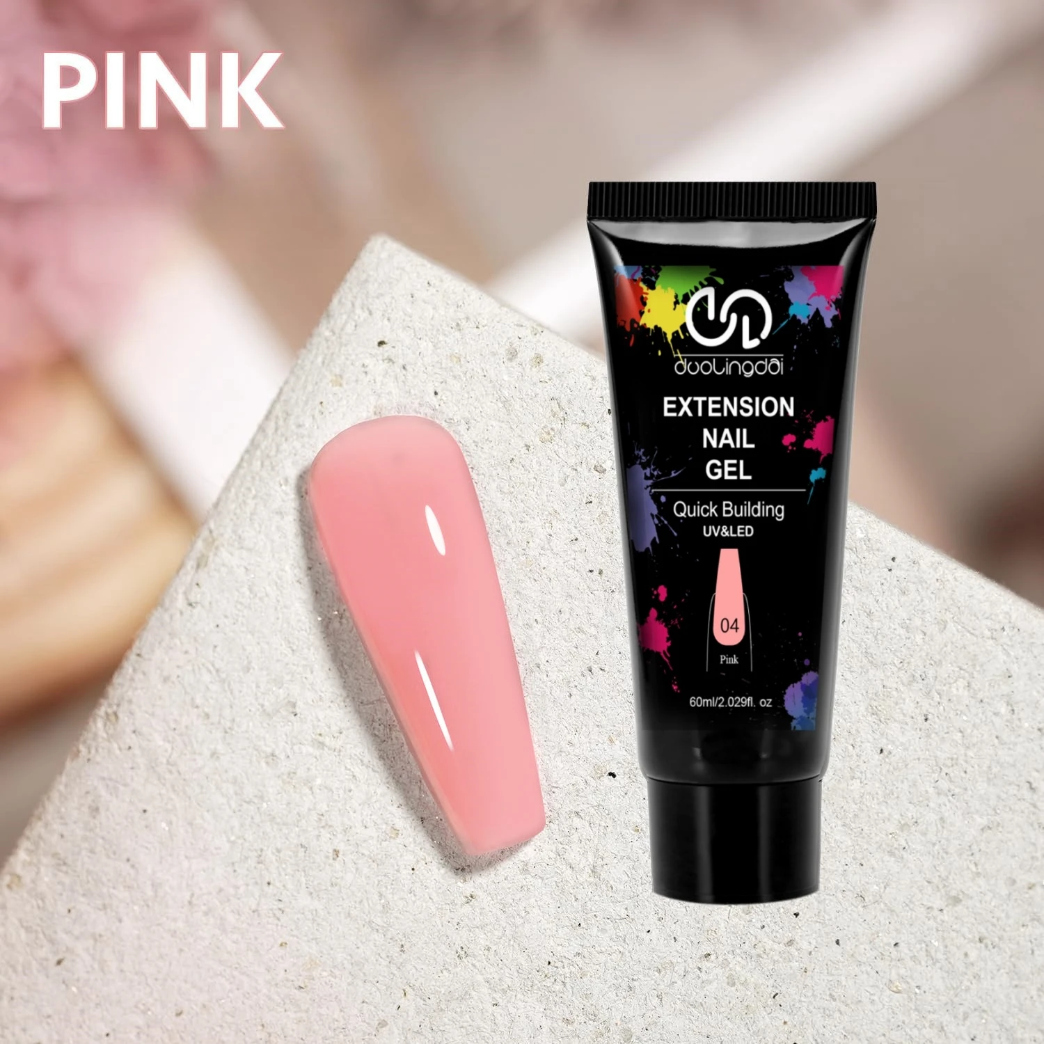 HL Poly Nagelgel für Nagelverlängerungen, 60G in einem Farbton, Perfekt für Trendige Nagelkunst-Designs Dieses Gel Verbessert die Maniküre Image