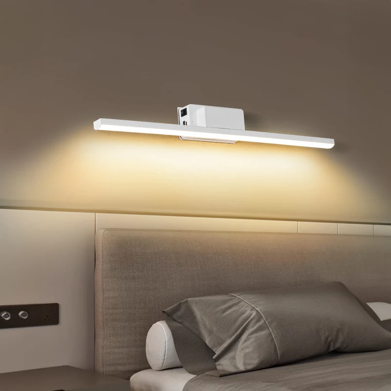 Litu LED wiederaufladbare Wandleuchte, Spiegellampe, magnetische Anziehungskraft, mit Batterie, USB-Wandleuchte für Schlafzimmer, Nachtbeleuchtung, Flur