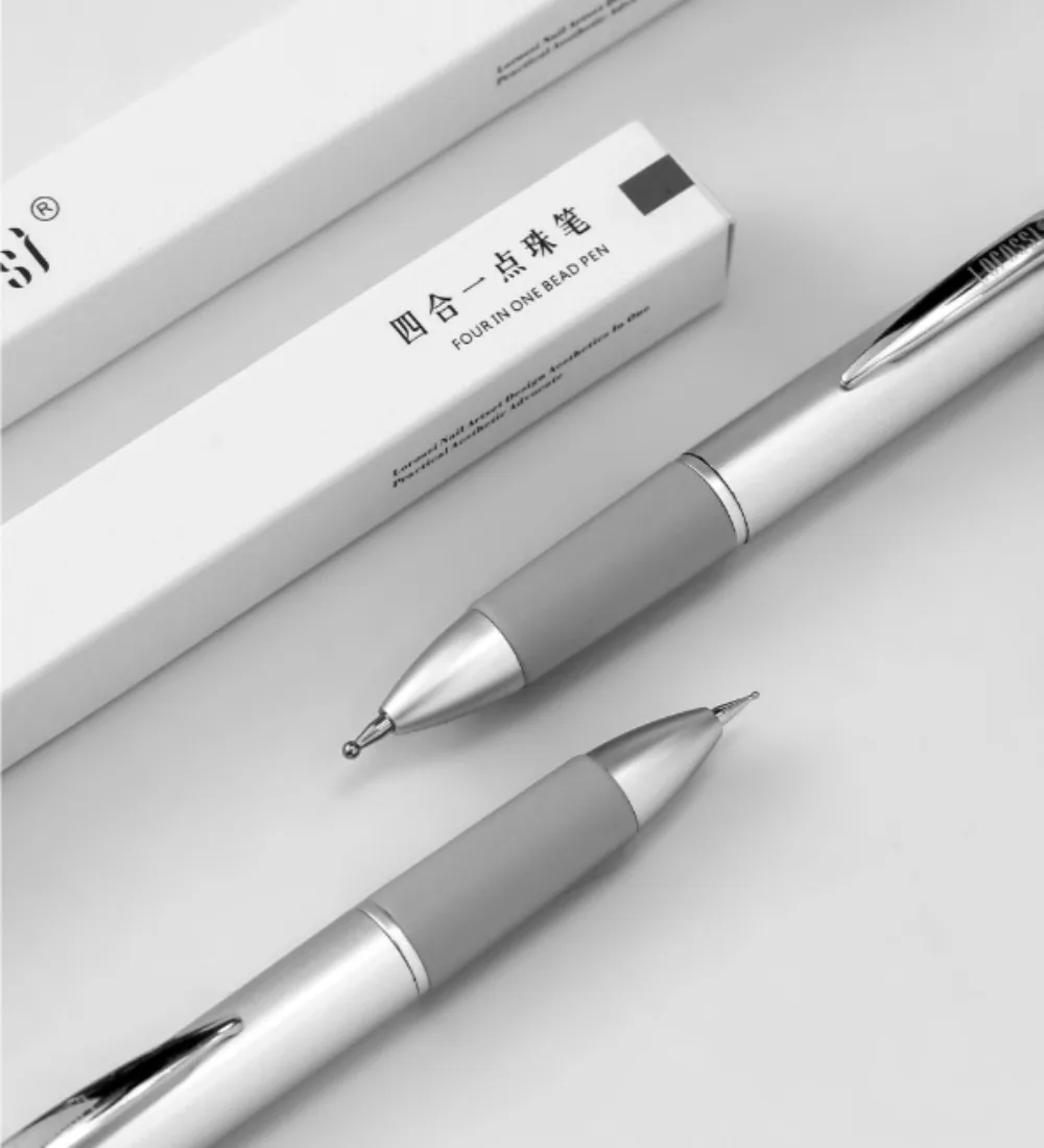 RSNAIL 5-in-1-Punktierstift mit 4 austauschbaren Köpfen, multifunktionales Nagelkunstwerkzeug für DIY-Maniküre-Set Image