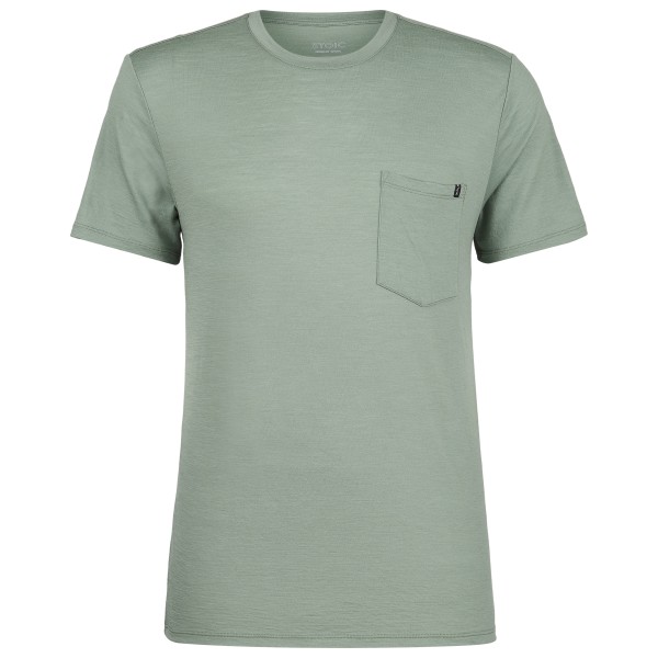 Stoic - Merino155 LaholmSt. Pocket T-Shirt - Merinoshirt Gr L grau/türkis