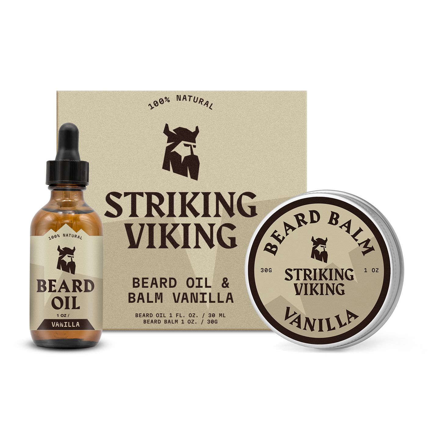 Striking Viking set barba, olio e balsamo per barba con di jojoba burr