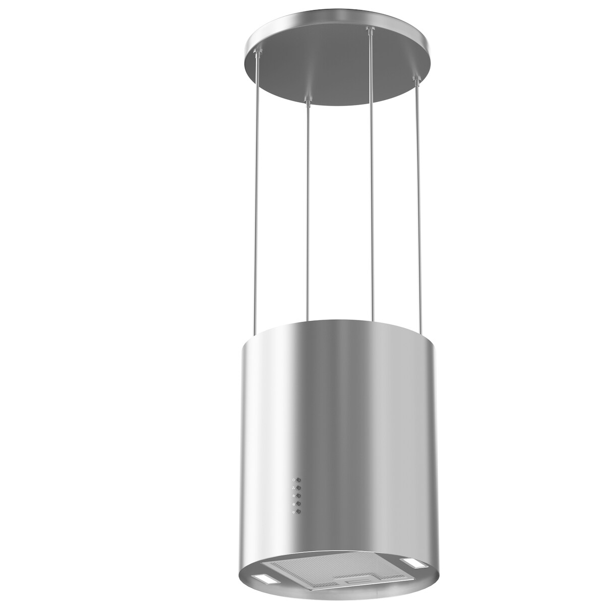 Levivo A+ Inselhaube Umluft Freihängend mit 530 m³/h Luftleistung, Insel Dunstabzugshaube mit 2 Aktivkohlefiltern, 1 Fettfilter, 3 Stufen & Booster, 2 LEDs Image