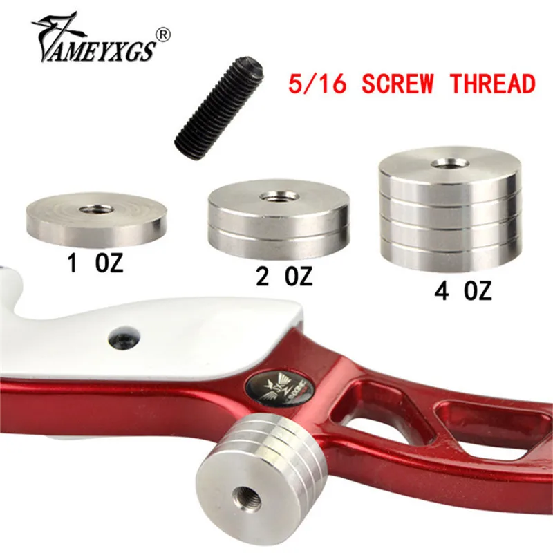 1oz/2oz/4oz Tiro Con L'arco Ricurvo Arco Stabilizzatore Contrappeso 5/16 Filo Arco Riser Ammortizzatore Peso caccia Tiro Accessori