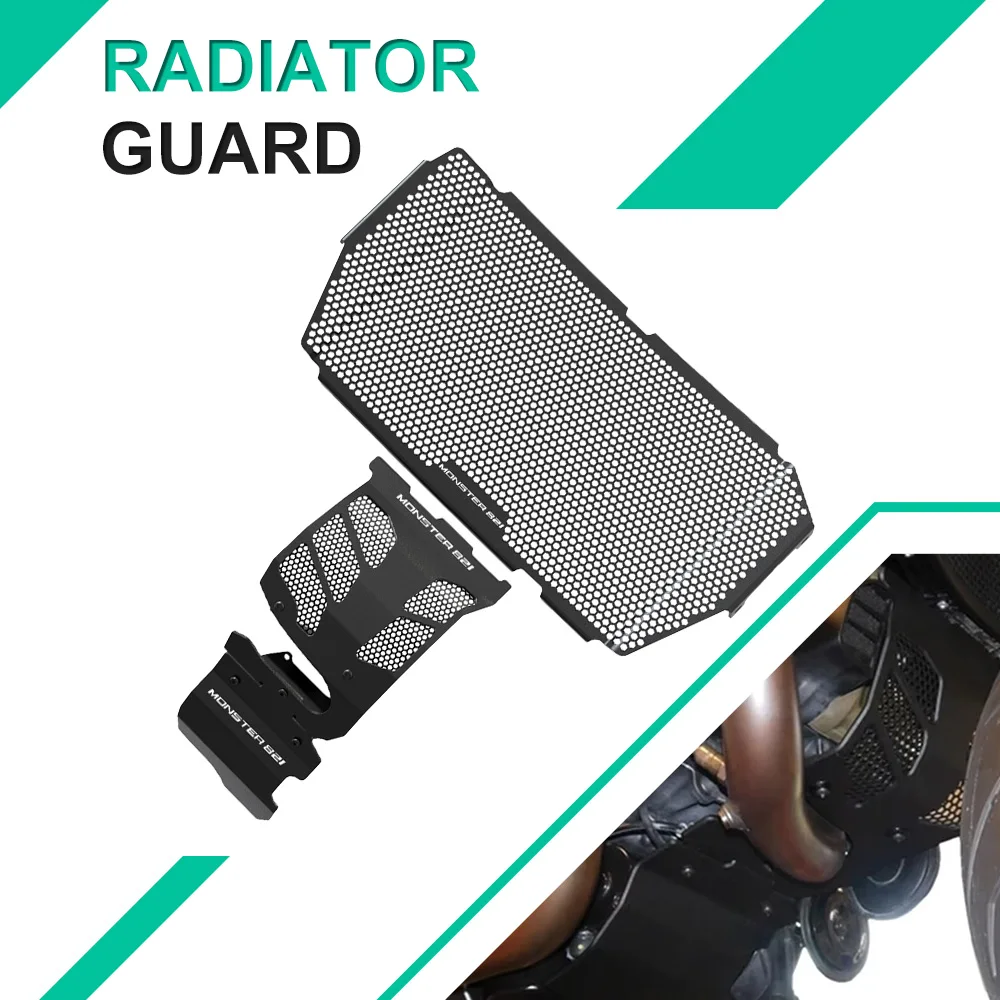 Per Ducati Hypermotard 950 SP RVE Hypermotard950 2020-2025 Griglia di Protezione Del Radiatore Copertura Radiatore Olio Serbatoio di Protezione Del Motore di Protezione