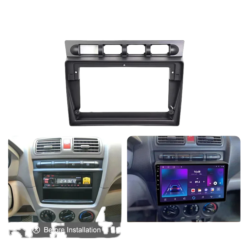 Auto Radio Fascia Rahmen Für 2007 KIA PICANTO/2001-2011 EURO STAR 9 Zoll Panel Kabelbaum Power kabel Adapter Und Canbus Image