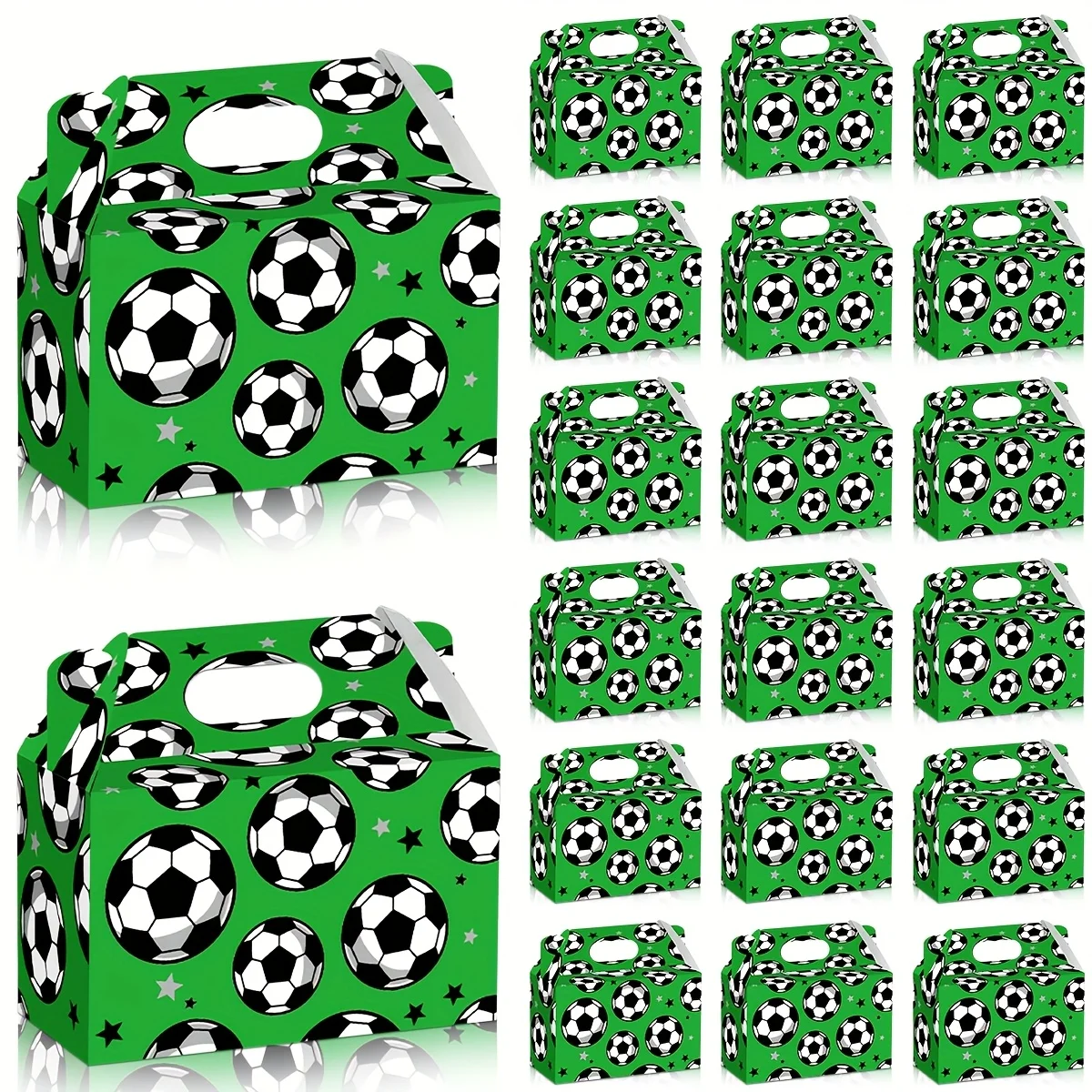 8/12/16 Stück Handliche Fußball-Süßigkeitenbox Sport-Snackbox Geburtstagsparty Fußball-Themenparty Dekorationszubehör Image