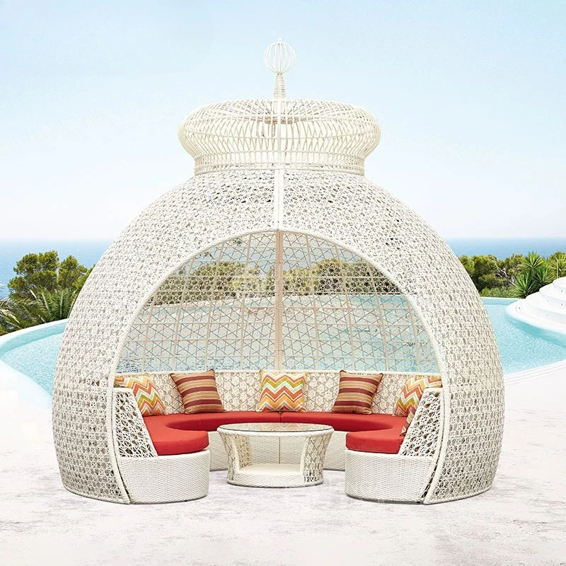 Outdoor-Villa, Vogelnest-Sofa, Lounge-Terrasse, Pool, Rattan-Liegestuhl, Hotel-Urlaubsliegestuhl, Vogelkäfig, Booth-Sofa Image