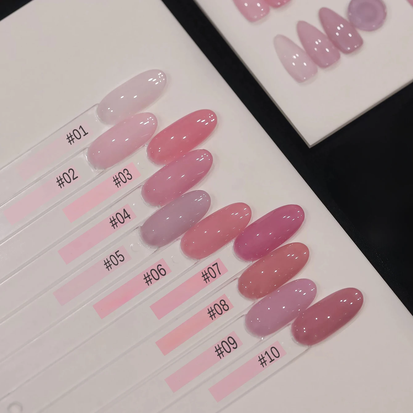 10ml Reina Pink Series Jelly Gel Nagellack 2026 Sommer Transparenter Kirschblütenrosa Nude-Ton Aufhellender Milchiger Nagellack Image