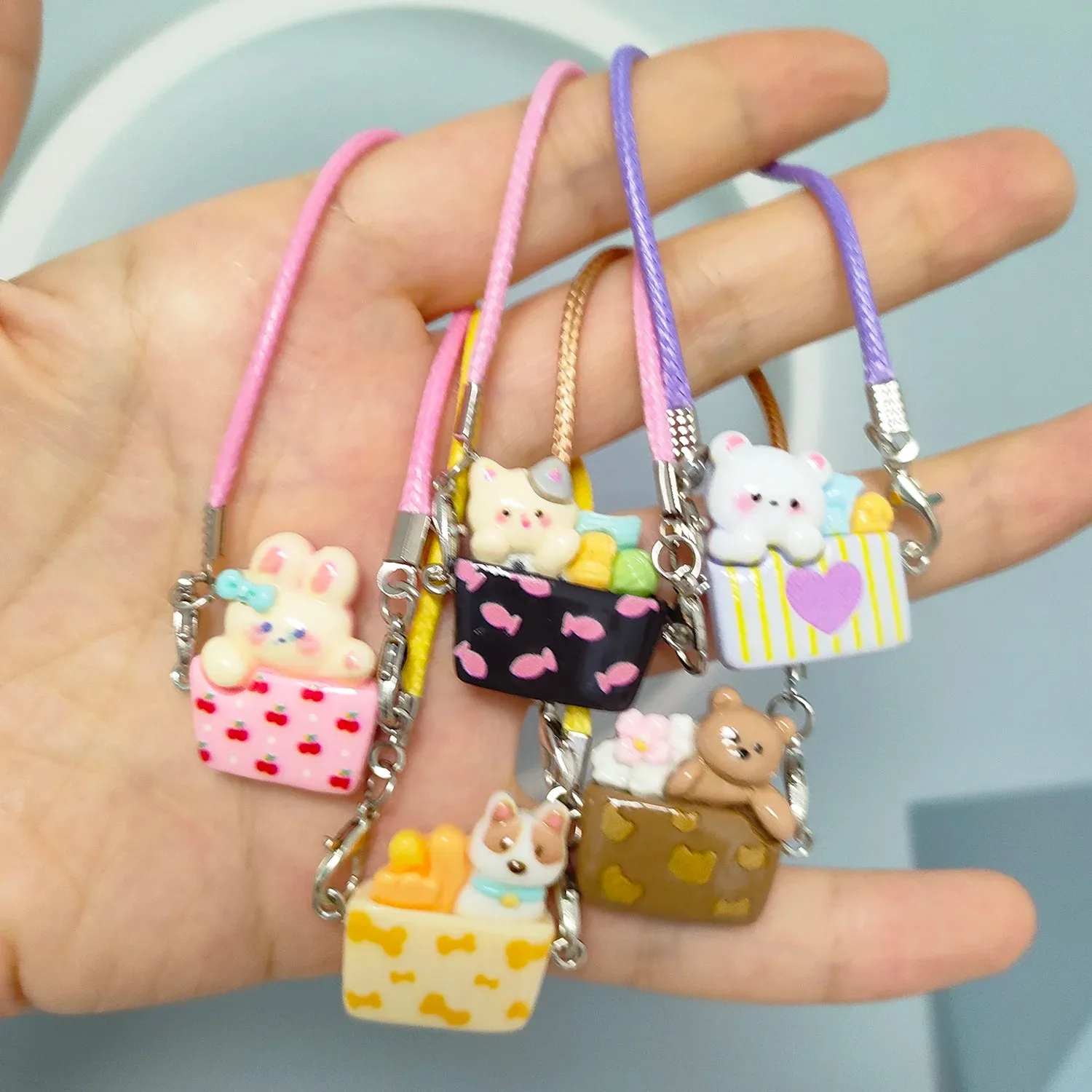 Labubu-Puppenzubehör Cartoon-Tier-Tasche geeignet für 17cm Labubu, OB11 und Crybaby Image