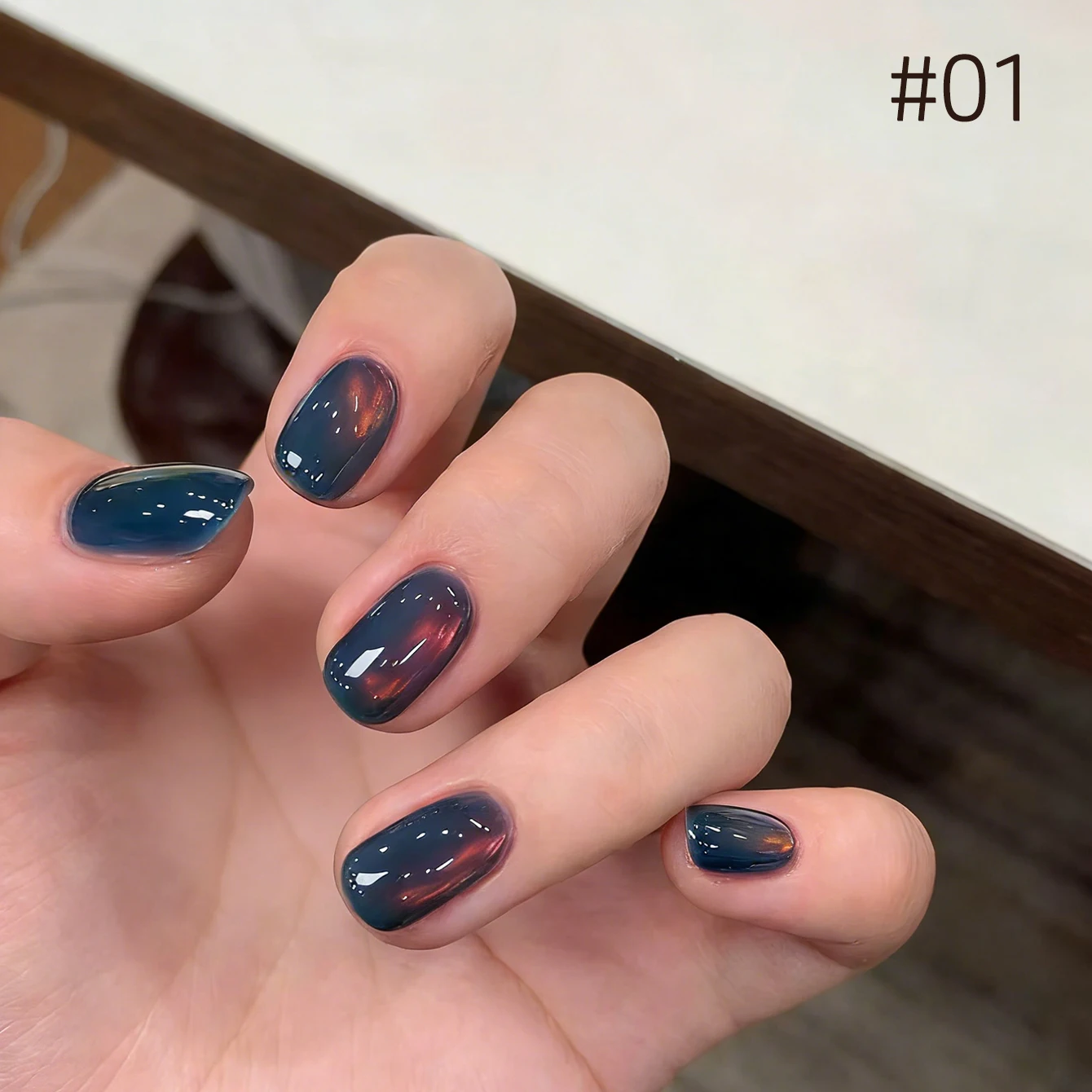 MIANEL 10ml 2026 Sonnenuntergang am Meer Magnetpulver Nagelgel Nagelkunstprodukt Modisches Rotes Katzenauge Gel Nagellack Kunst Image