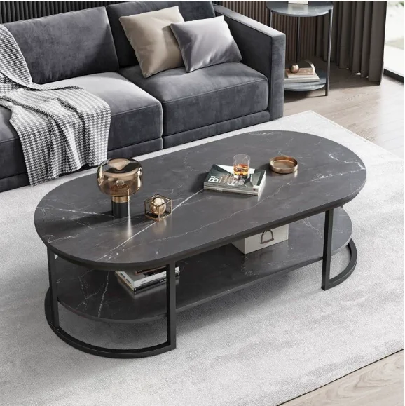 Couchtisch für Wohnzimmer, Zuhause, Sofa, Beistelltisch, leicht, luxuriös, minimalistisch, modern, Teetisch, kleiner Couchtisch, kompakter Glastisch
