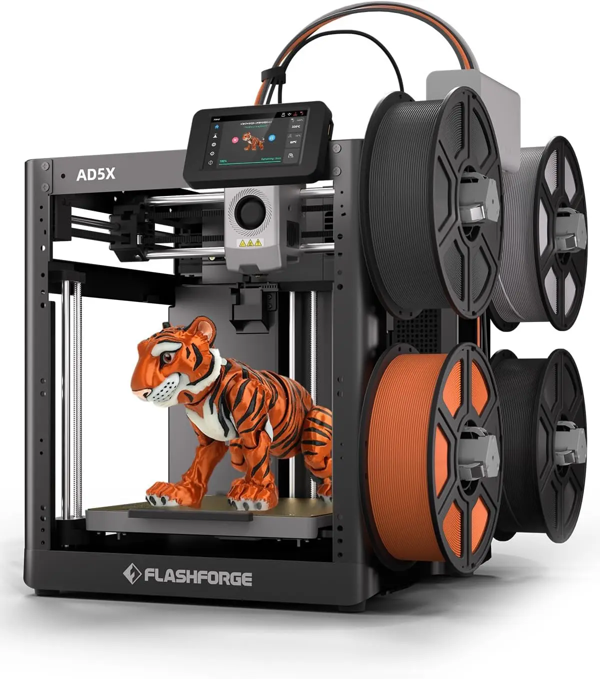Flashforge AD5X FDM Mehrfarbiger 3D-Drucker, hohe Geschwindigkeit, 600 mm/s, automatischer Nivellierungskern, XY, 220 x 220 x 220 mm, Bauvolumen-3D-Drucker Image