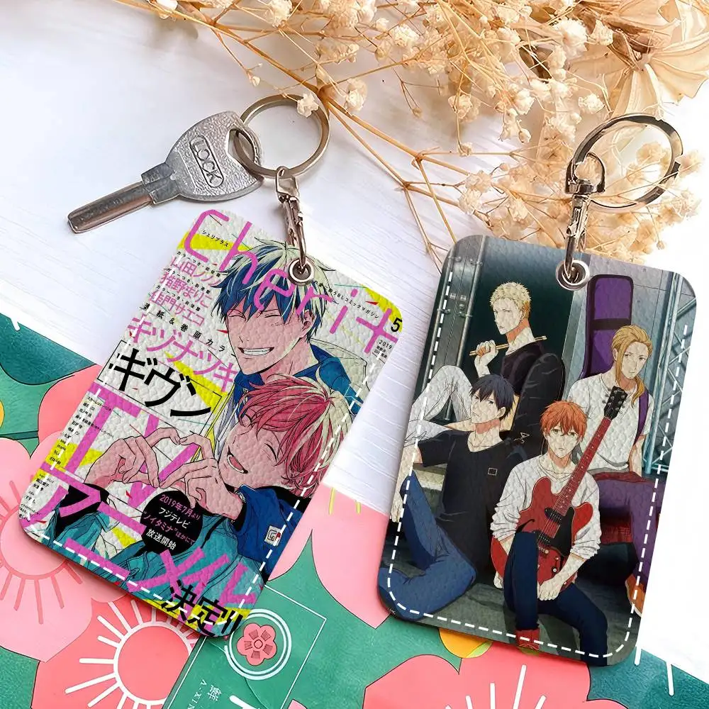 Anime Chic Leder-Kartenhülle: Langlebiger Ausweishalter für Studenten und Berufstätige Image