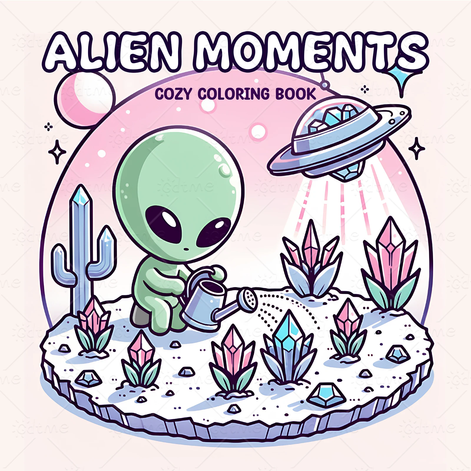 Alien-Malbuch für Erwachsene - Entspannende, Kühne, Einfache Muster, Anti-Stress Kunsttherapie Zeichenbuch für Sci-Fi-Liebhaber ﻿ Image