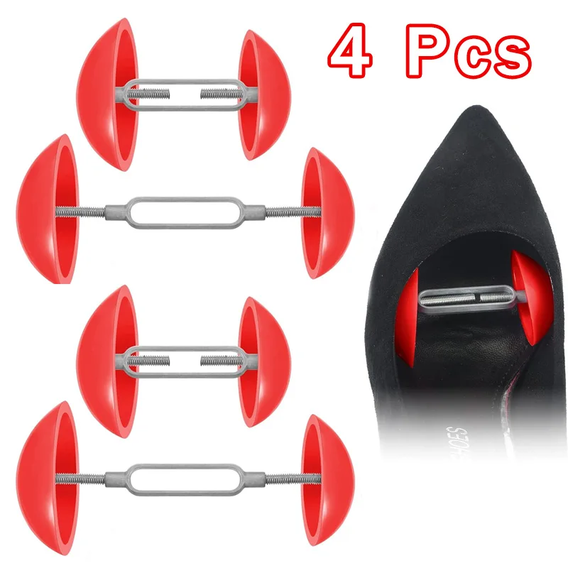 4er-/6er-Set rutschfeste Schuhspanner für Herren & Damen – verstellbare Mini-Schuhdehner – rote Schuhformer für High Heels Image