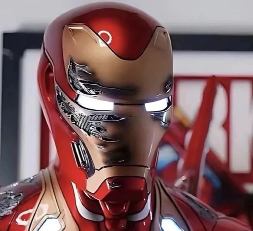 Avengers Mk50 Battle Damage Edition Iron Man Büste Extra Große Größe Harz-Statue Anime-Figur Modell Ornamente Geschenk Geburtstagsgeschenk