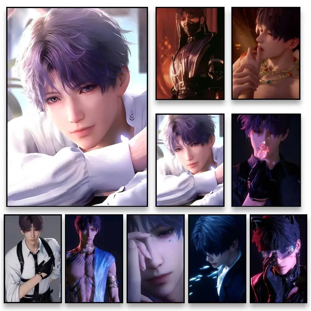 Game Love And Deepspace Rafayel Poster, hochwertige selbstklebende Wandkunst-Dekorationen, Farbdrucke, klebrig