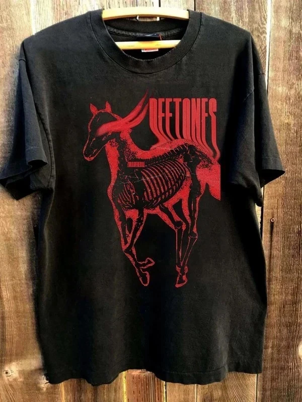90er-Jahre-Deftones-Band-T-Shirt im klassischen Stil, schwarzes T-Shirt, Unisex-T-Shirt, klassische Herren-T-Shirts, Vintage-T-Shirt