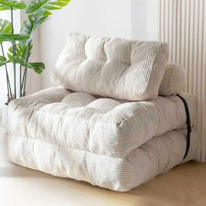 Klappbares Schlafsofa, Verwandelbarer Schlafsessel mit Kissen, Faltbare Matratze, Tragbarer Ausklappbarer Sessel, Bequemes Bodensofa