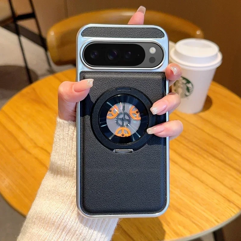 Cyberpunk Stress-Relief Vegane Ledertasche für Google Pixel 10 9 8 Pro XL 360 ° Starke magnetische Absorption und Metallständerabdeckung Image