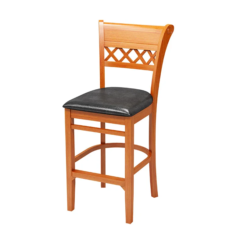 Moderno tavolo da pranzo e sedie Set in legno massello ristorante in legno sedia con schienale alto sedia da bar mobili per bar ristorante