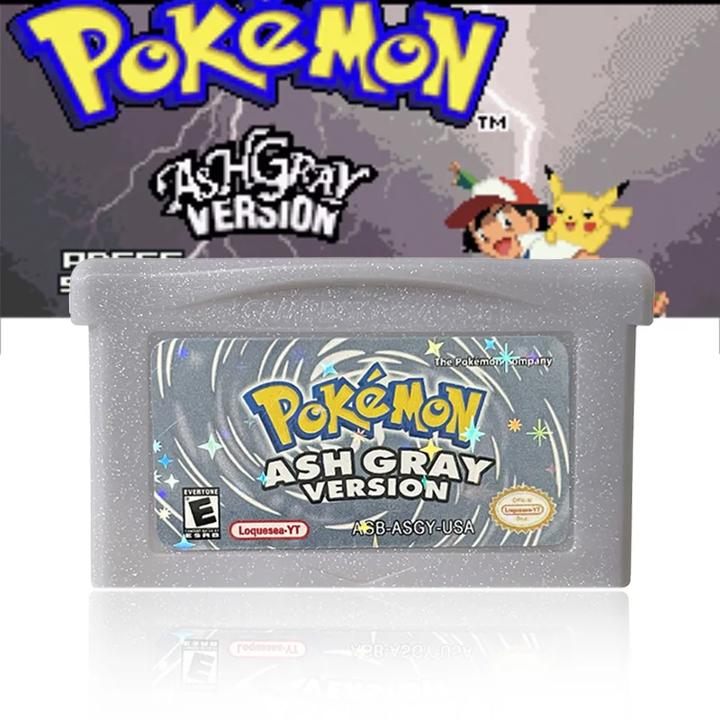 USA Version Pokemon ASH GRAY version 1 M Flash cart GBA Game Cartridge Video Game Console Rom Hack English