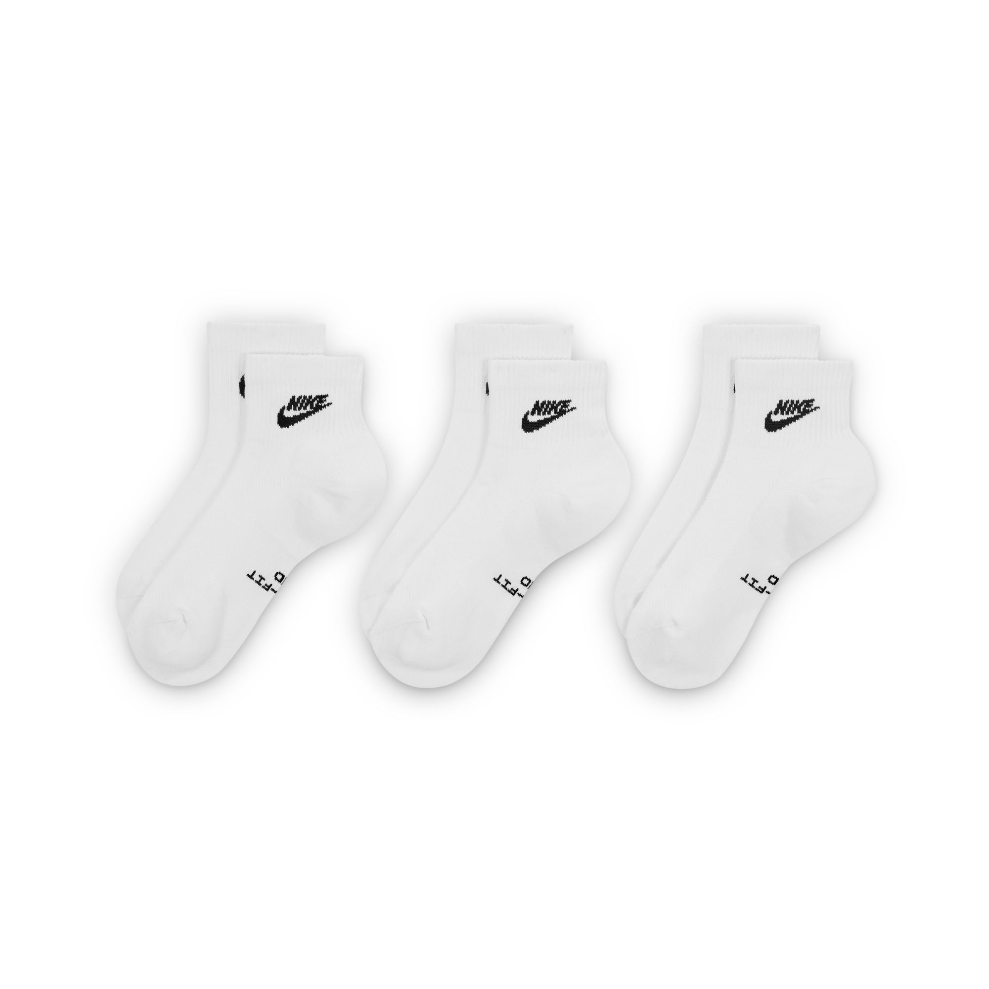 Sportsocken NIKE "U NK ED ELVD ANK 3P FUTRA -144", Damen, Gr. S (34/37), multi, color2, Obermaterial: 69% Baumwolle, 29% Polyester, 2% Elasthan, Socken Sportsocken