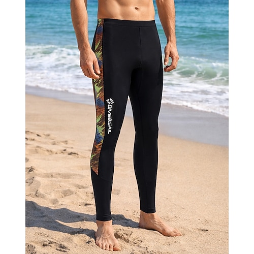 Homme Standard Short de Combinaison collants de sport maillots de bain Camouflage Jambe pleine longueur Protection UV Séchage Rapide Haute élasticité Sans manches Bas Surf Sports Nautiques Natation