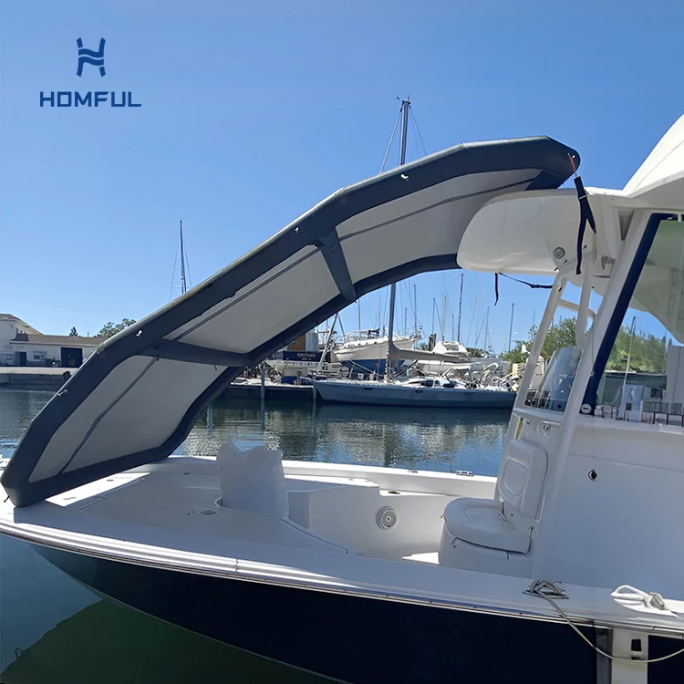 HOMFUL Auvent de bateau gonflable marin, auvent de protection solaire pour bateau, auvent de bateau, auvent de bateau pour bateau