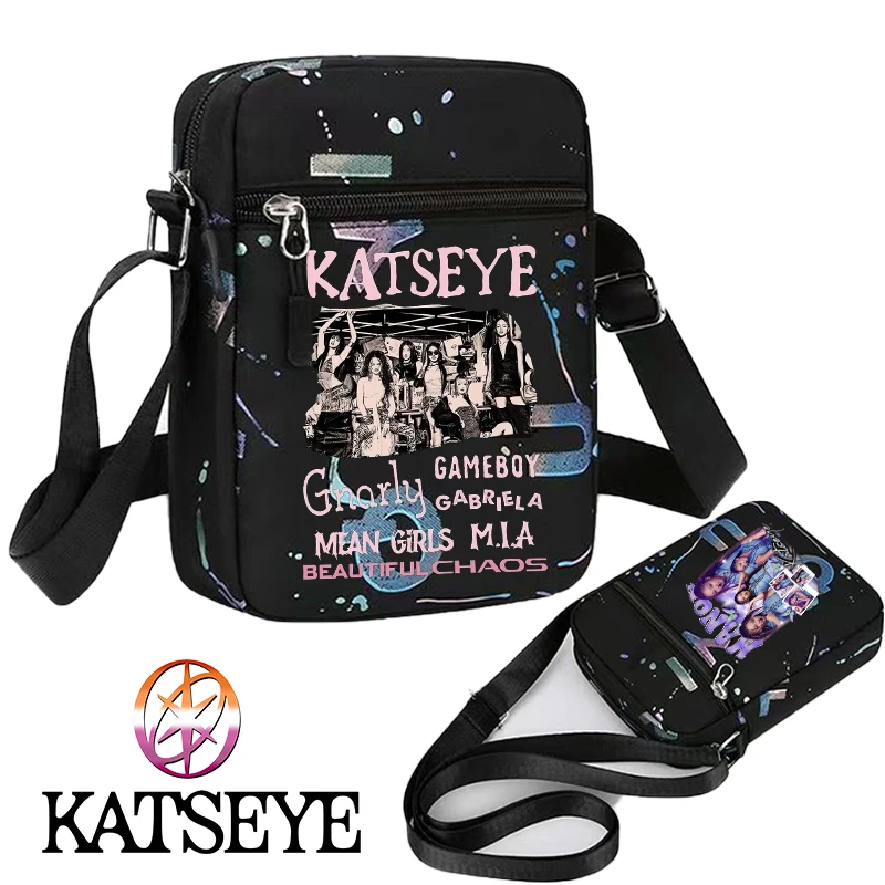 Mode K POP K-KATSEYE femmes sac à bandoulière fille à la mode Cool sacs à bandoulière mignon grande capacité sac de rangement de banlieue sac à main nouveau