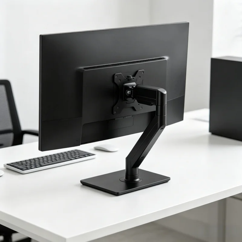 Universeller Einzelmonitor-Tischständer, verstellbare Halterung, bis zu 32 Zoll, 19,8 Pfund pro Bildschirm, Computermonitorhalterung Image