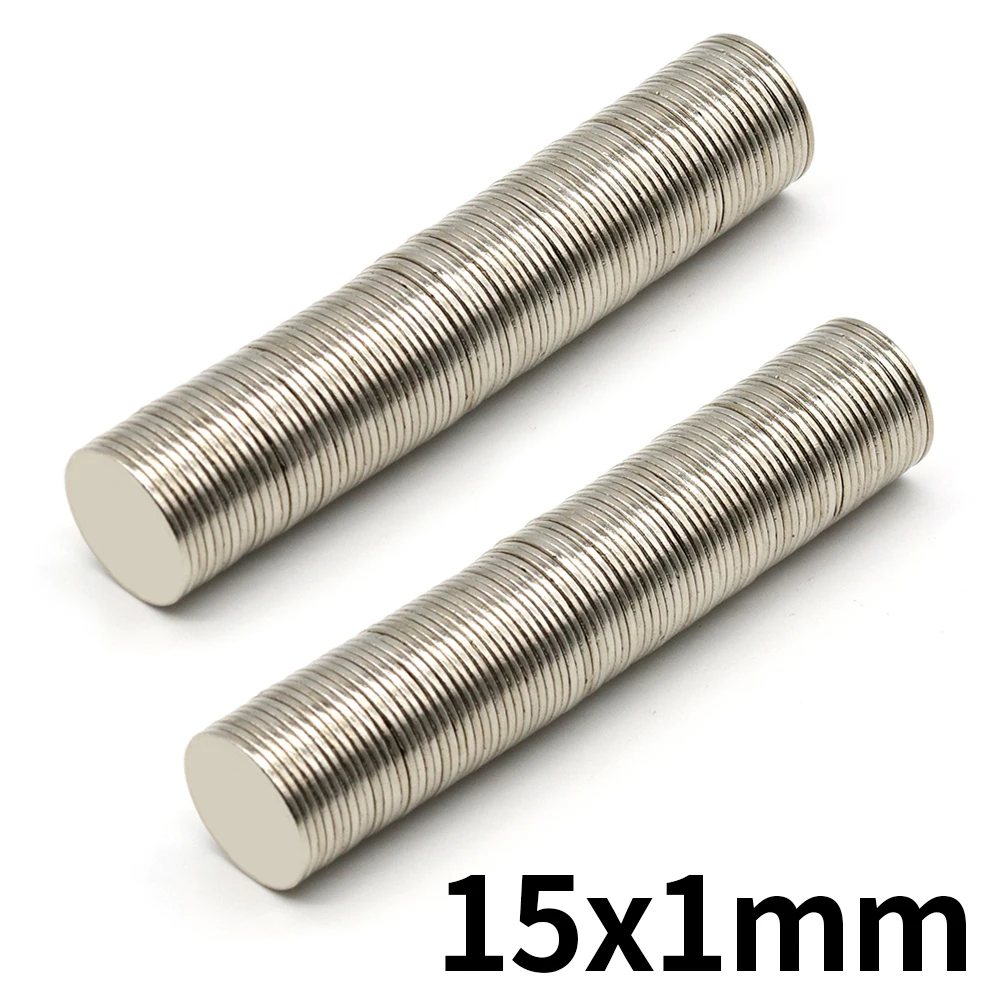 15 x 1 mm runder, superstarker Neodym-Magnet N35, leistungsstarker magnetischer NdfeB-Permanent-Kühlschrankmagnet, Imanes DIY Image