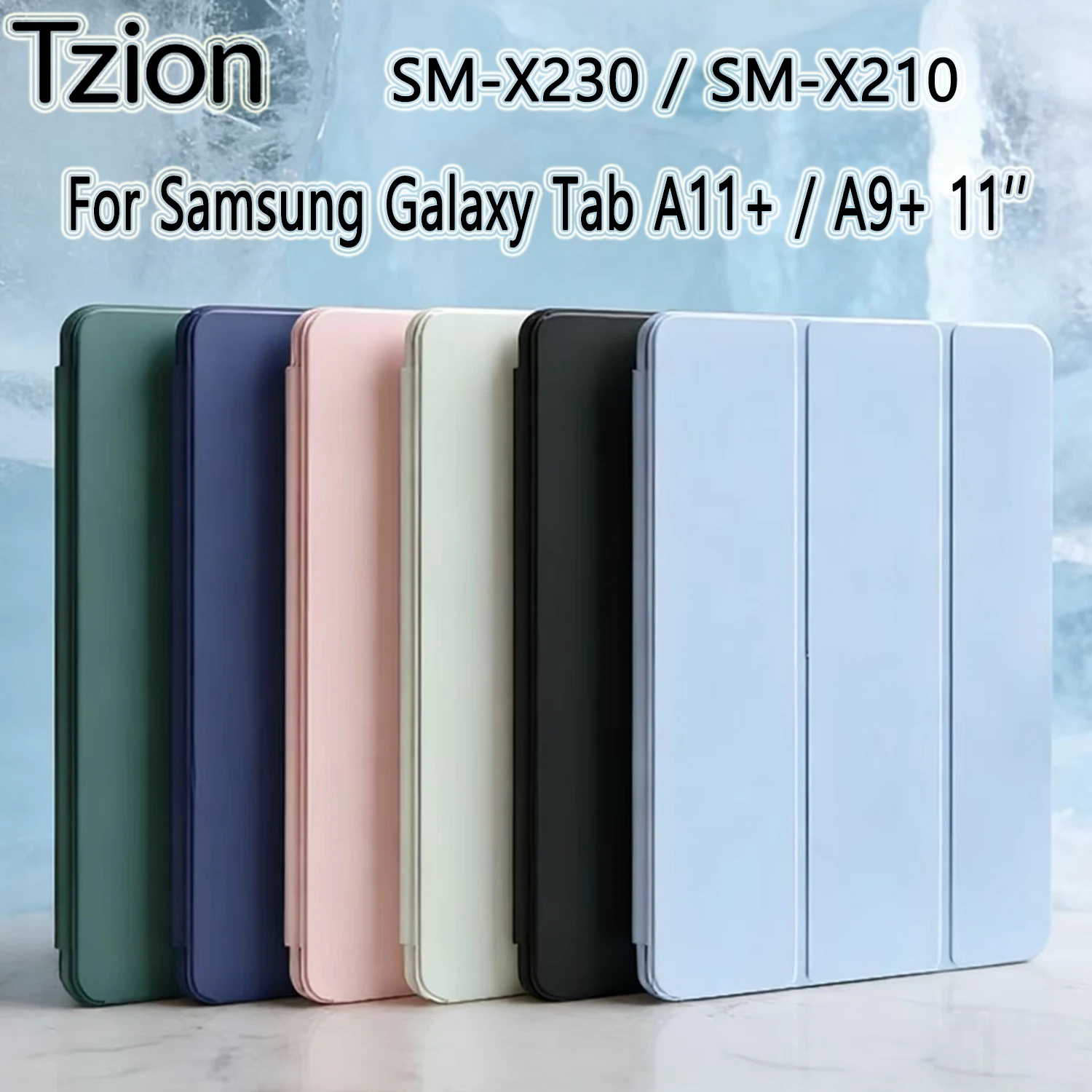 Für Samsung Galaxy Tab A11+ 11 2025 SM-X230 SM-X236 / A9+ 11'' SM-X210 SM-X216 Leder Flip Smart Cover Magnetische Standhülle Image