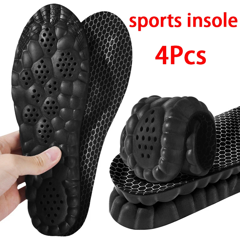 Atmungsaktive, elastische, stoßdämpfende Einlegesohle, Unisex-Fußmassage-Schuhpolster, geruchsresistente Sport-Einlegesohlen, 2 Stück/4 Stück Image