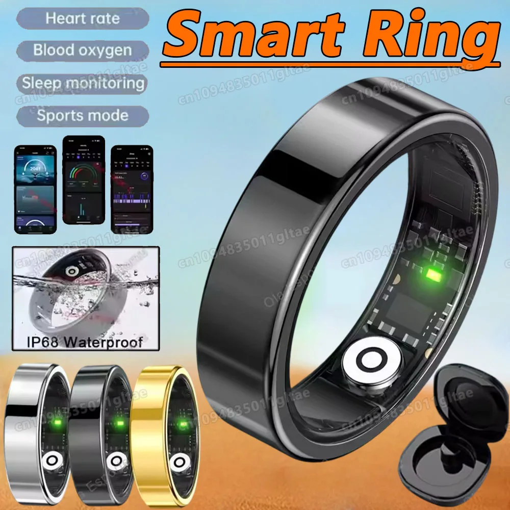 2026 Neuer Smart Ring Herzfrequenz Blutdruck Schlafüberwachung Bewegungsverfolgung IP68 Wasserdicht Herren Damen Smart Ring Urlaubsgeschenk Image