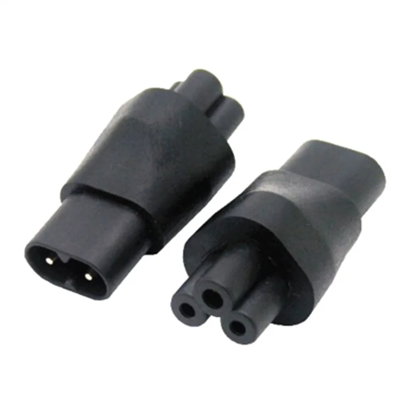 IEC 3-Pin Buchse auf 2-Pin Stecker IEC 320 C6 zu C8 Stromadapter, IEC 320 C7 zu C5 2-Pin Buchse Stromadapter Image