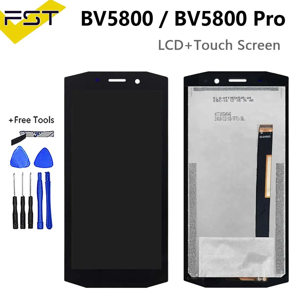 Per Blackview BV5800 Pro Display LCD + Touch Screen Digitizer Assemblea del Sensore di Ricambio 5.5 pollici Blackview BV5800 LCD