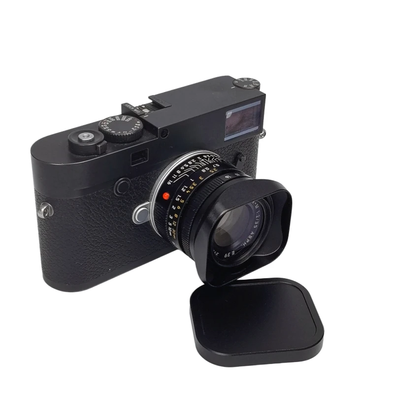 E39 Metall-Quadrat-Gegenlichtblende für Leica Summicron-M 35mm f2 Elmarit-M 28mm f2.8 ASPH M28/2.8 M35/F2 Image