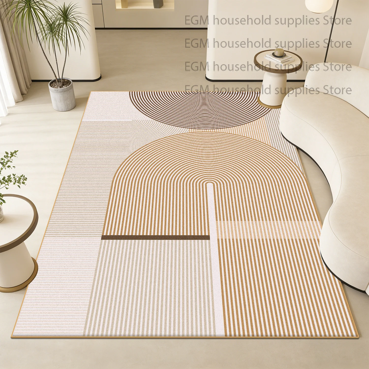 Modern Luxury Carpets Geometric Living Room Decorative Bed Room Soft Rug Washable Non-slip Study Customizable Floor Mat Office