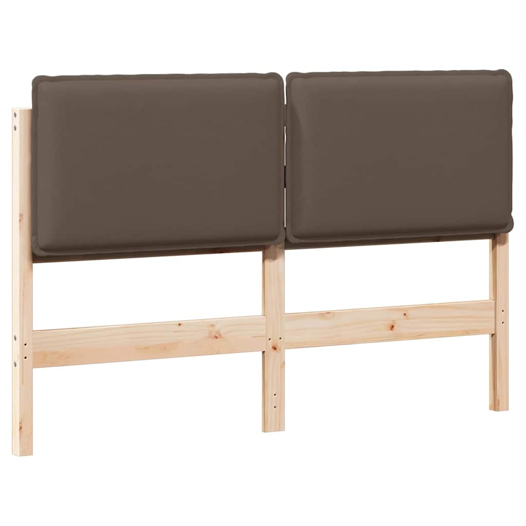 vidaXL Gepolstertes Kopfteil Natürlich und Hellgrau 120 cm Image