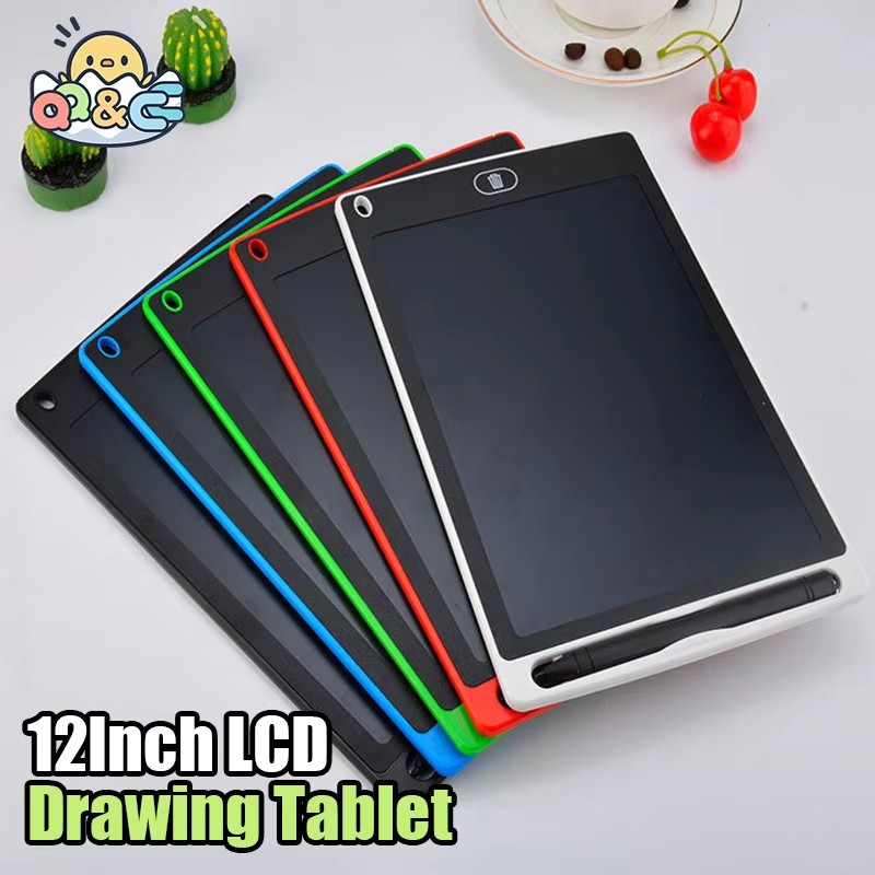 LCD Drawing Tablet For Kids & Adults Reusable Writing Pad With Stylus red