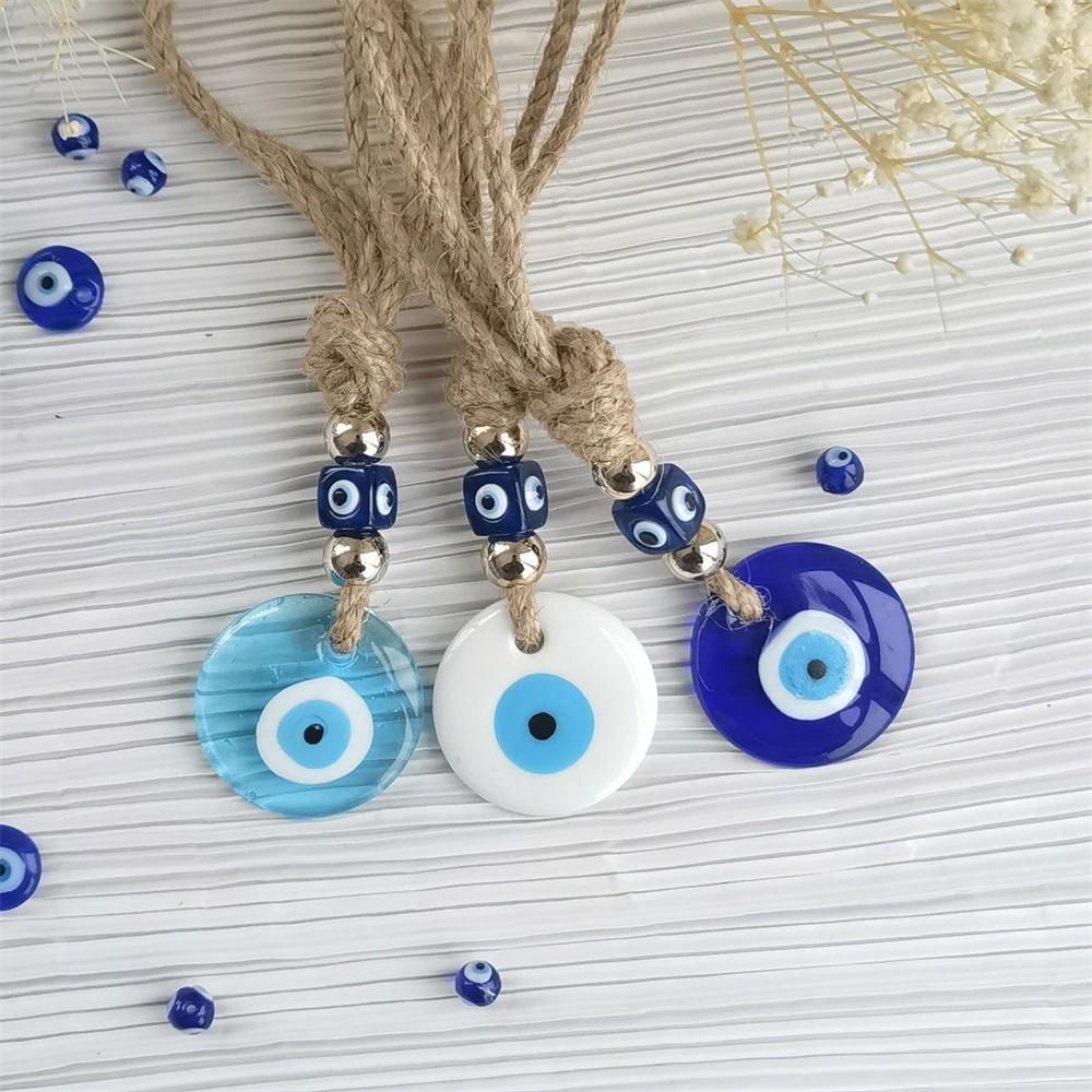 Handcrafted Evil Eye Wall Hanging Glass Protection Charm 03