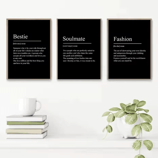 Minimalist Success Mindset Poster Black Typography Inspirational Wall Art 7 40x50cm No Frame