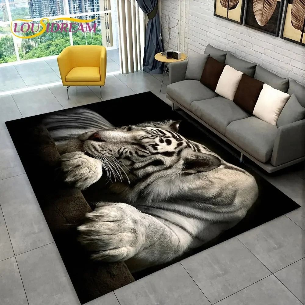 Wild Predator 3D Area Rug High Definition Apex Predator Sculpture style 7 32 In X 48 In