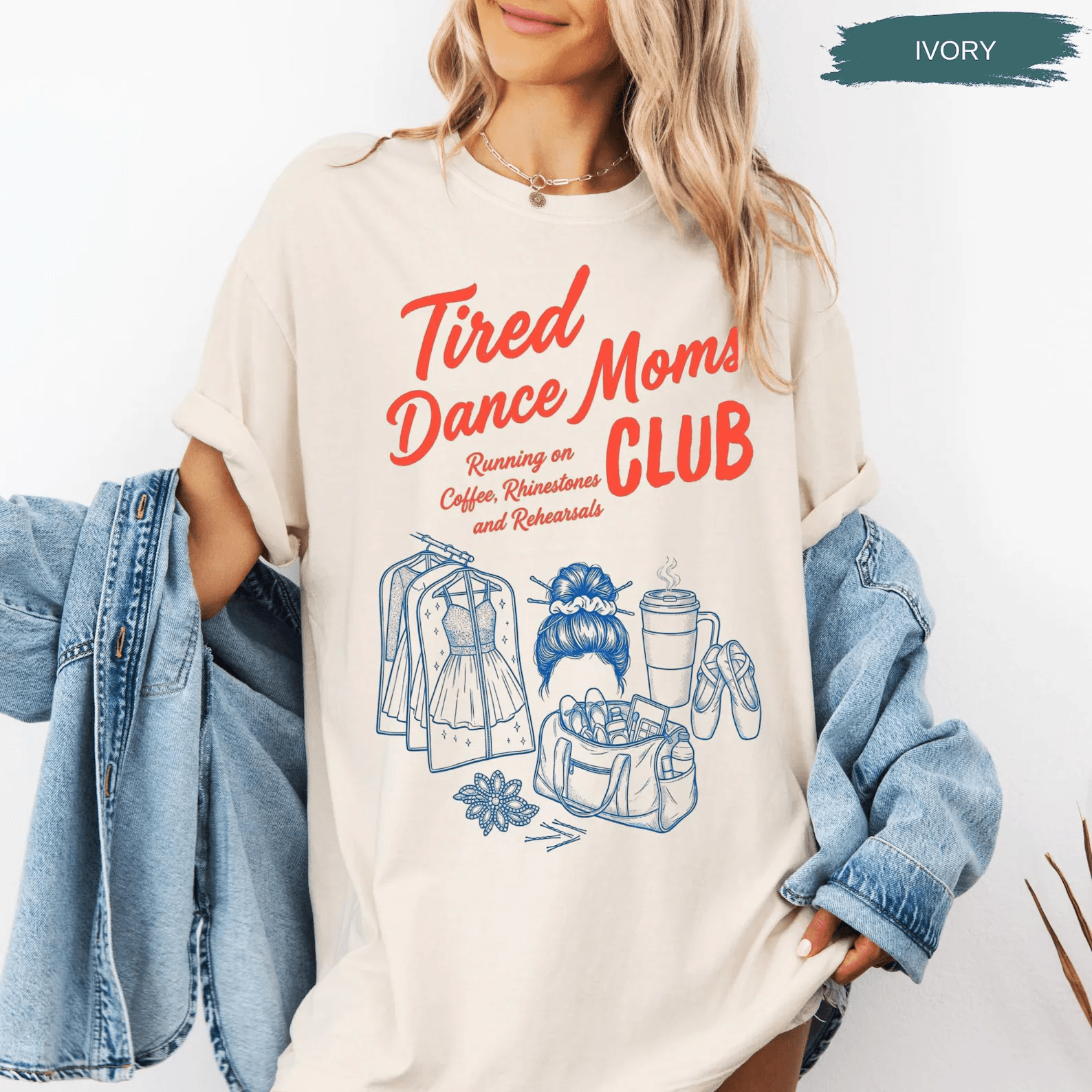 Comfort Colors Tired Dance Mom Shirt Funny Dance Mom Life Tee Competition Gift pink 3xl sweatshirt