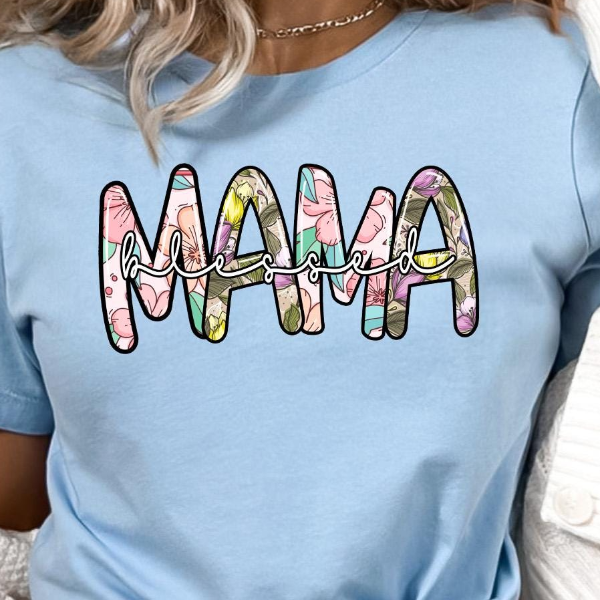 Floral Blessed Mama Shirt Blessed Mom Tee, Perfect Mother's Day Gift, Cute Mama Flowers Shirt pink 2xl sweatshirt