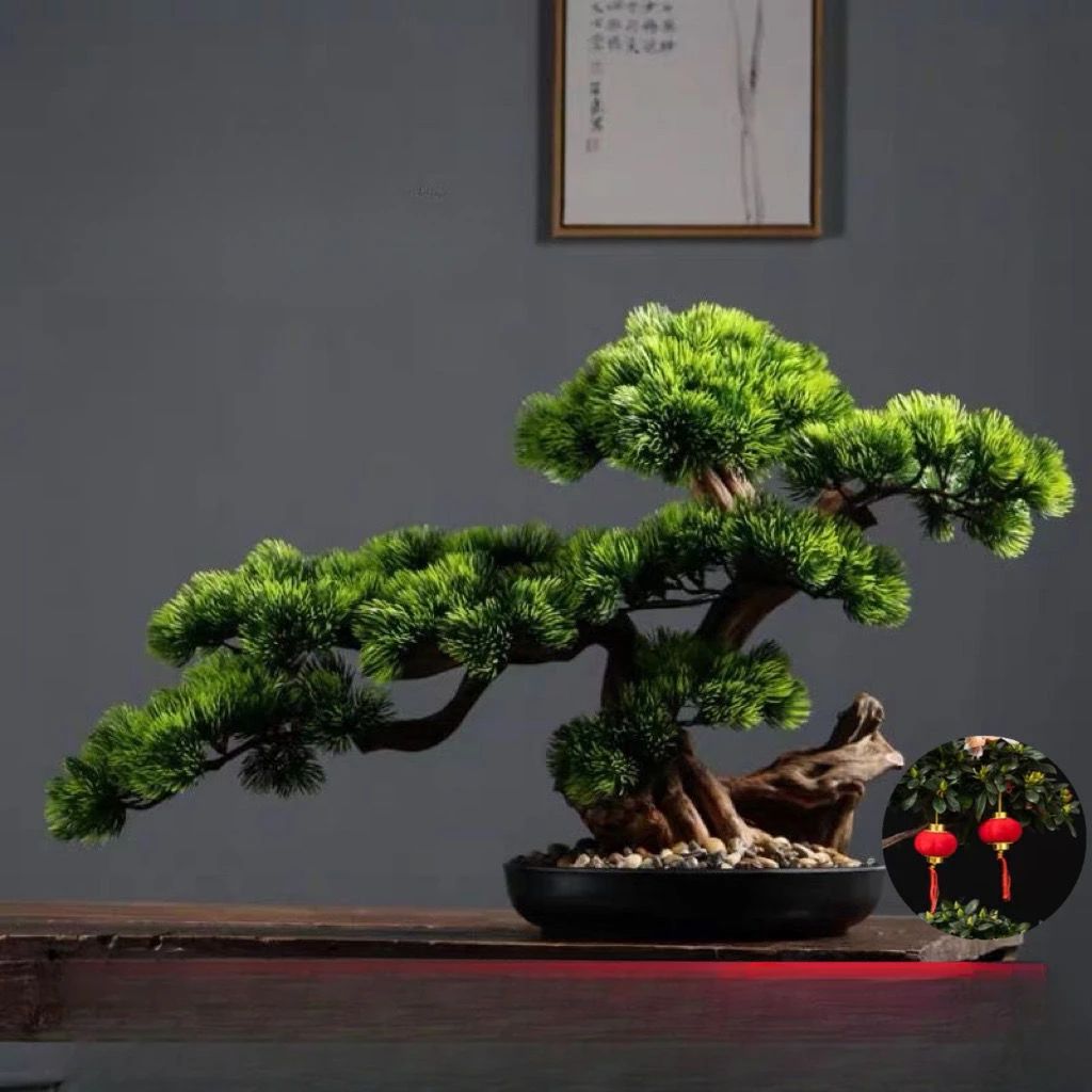 Artificial Welcome Pine Bonsai Desktop Decor 1