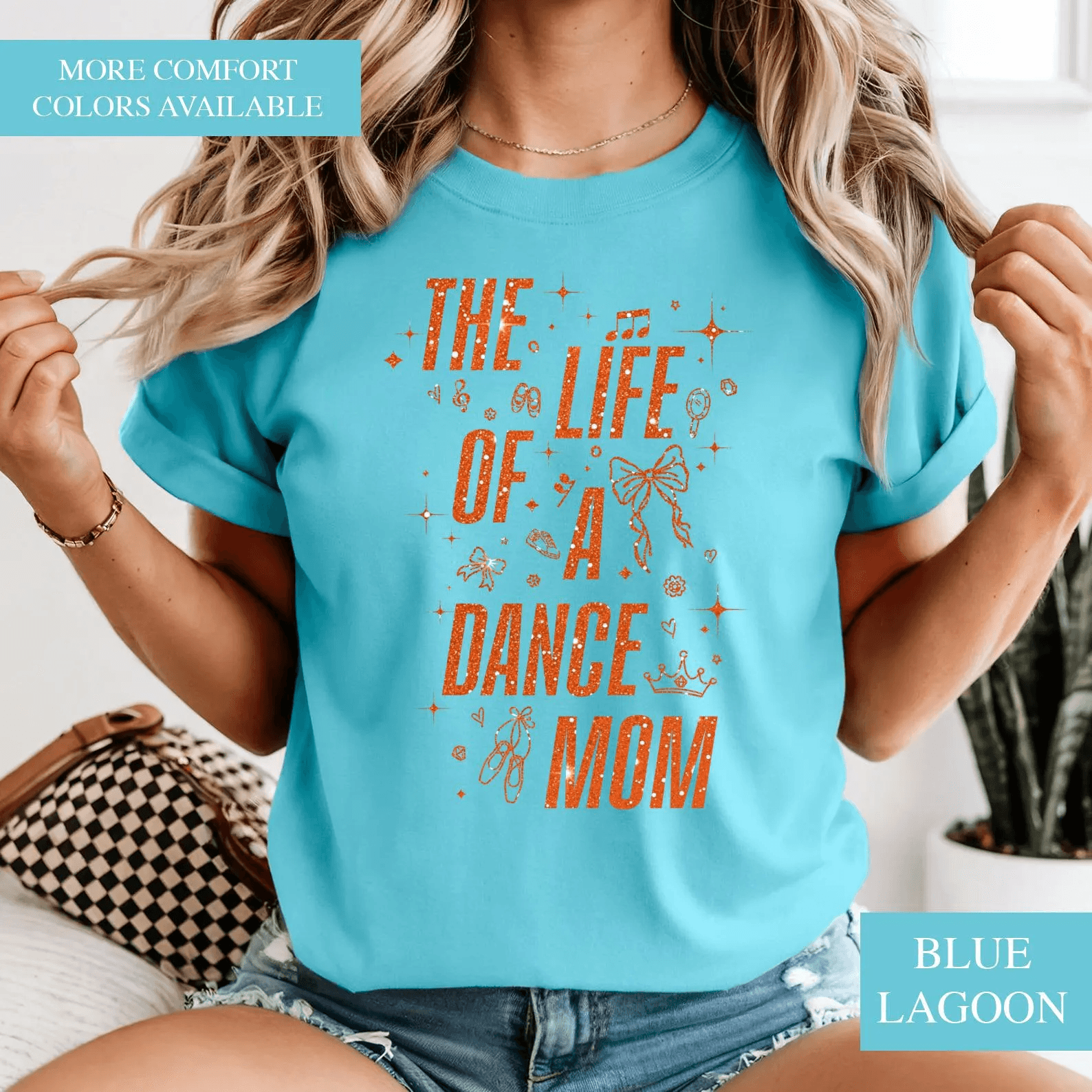 The Life Of A Dance Mom Shirt Comfort Colors Mom Life Tee Gift pink l sweatshirt